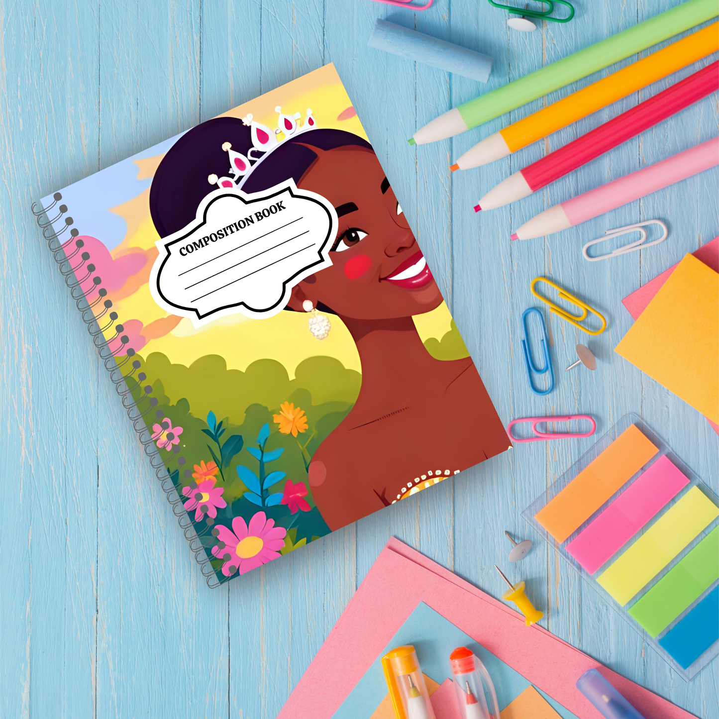 Composition Notebook Cover Frame Templates and Mockups Back To School