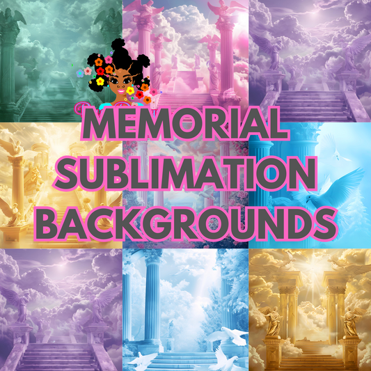 Memorial  Background Designs  for shirts,cards, and candles 20 pieces in different colors