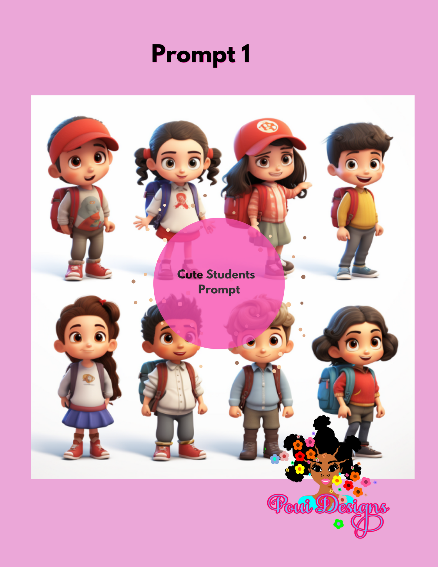 Diverse kid Students Midjourney Prompts