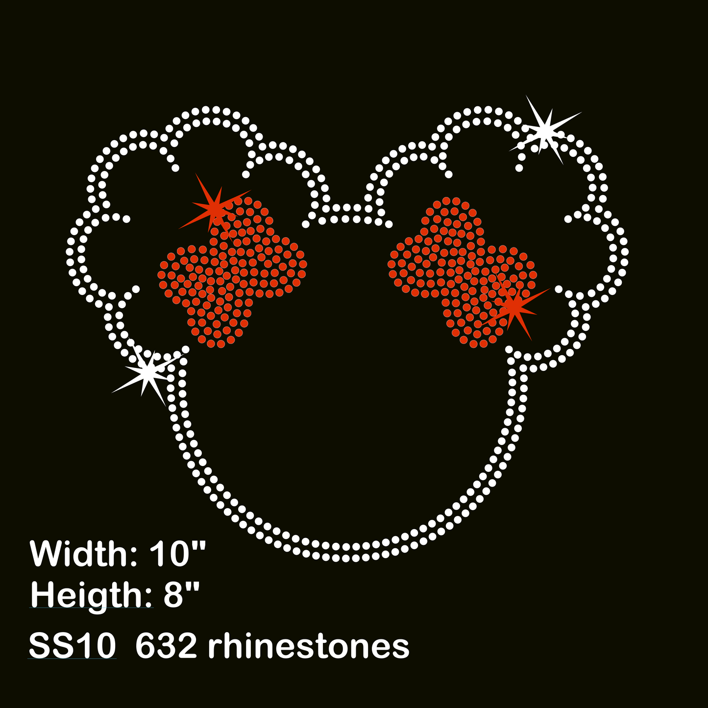 Afro Puffs Rhinestone Design
