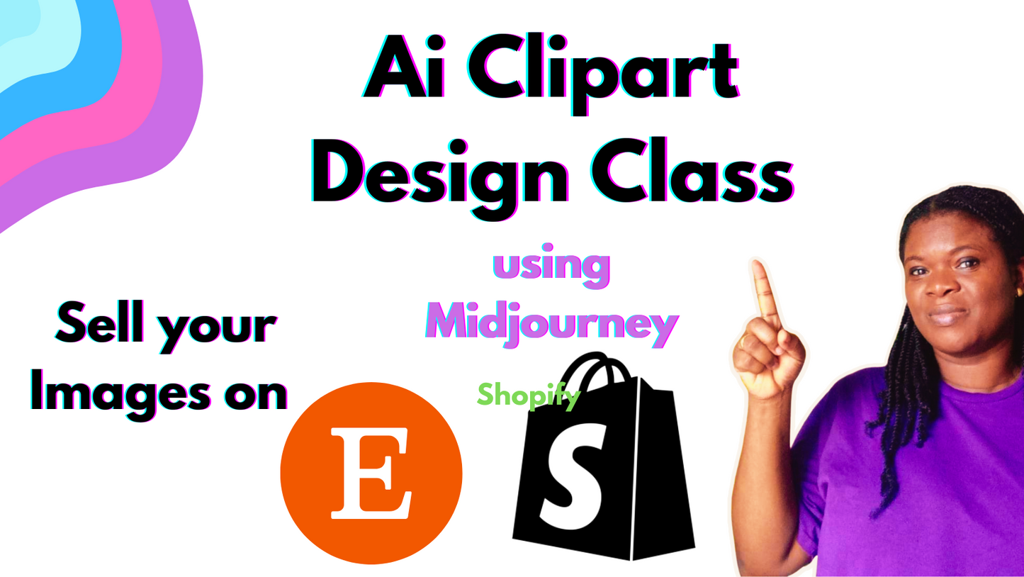 5-Day Ai shop Challenge~ Create clipart images to sell on Etsy