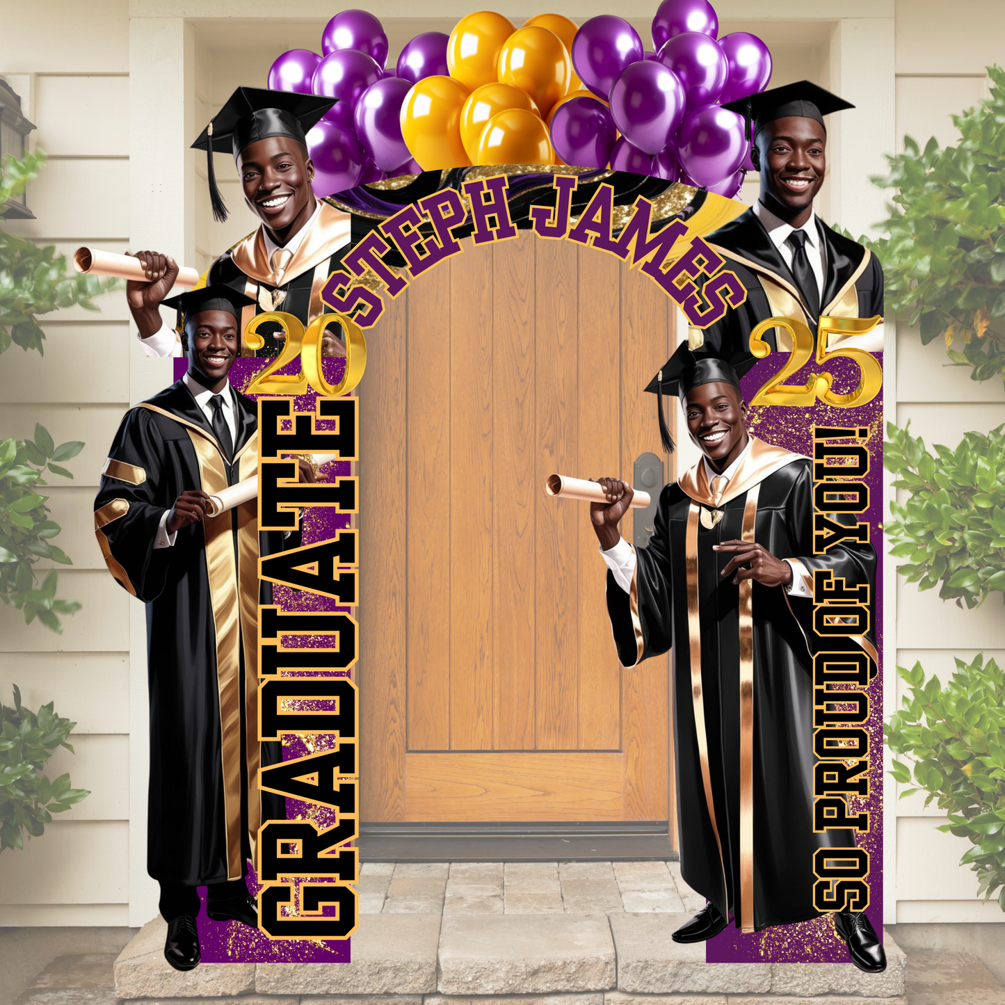 Graduation Entrance Arch Design Canva Template, Graduation Canva Arch, Editable Grad Arch Entryway,Grad Archway For Party Decoration BUNDLE