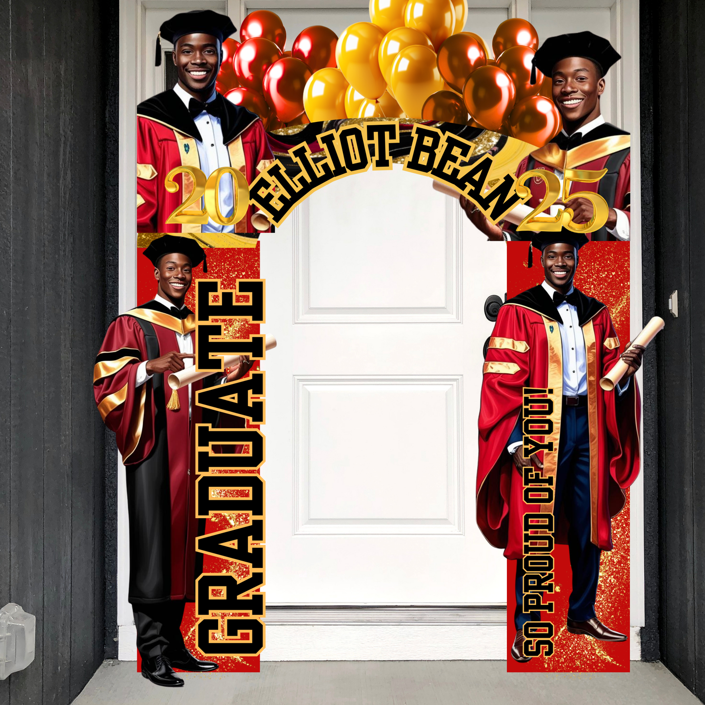 Graduation Entrance Arch Design Canva Template, Graduation Canva Arch, Editable Grad Arch Entryway,Grad Archway For Party Decoration BUNDLE