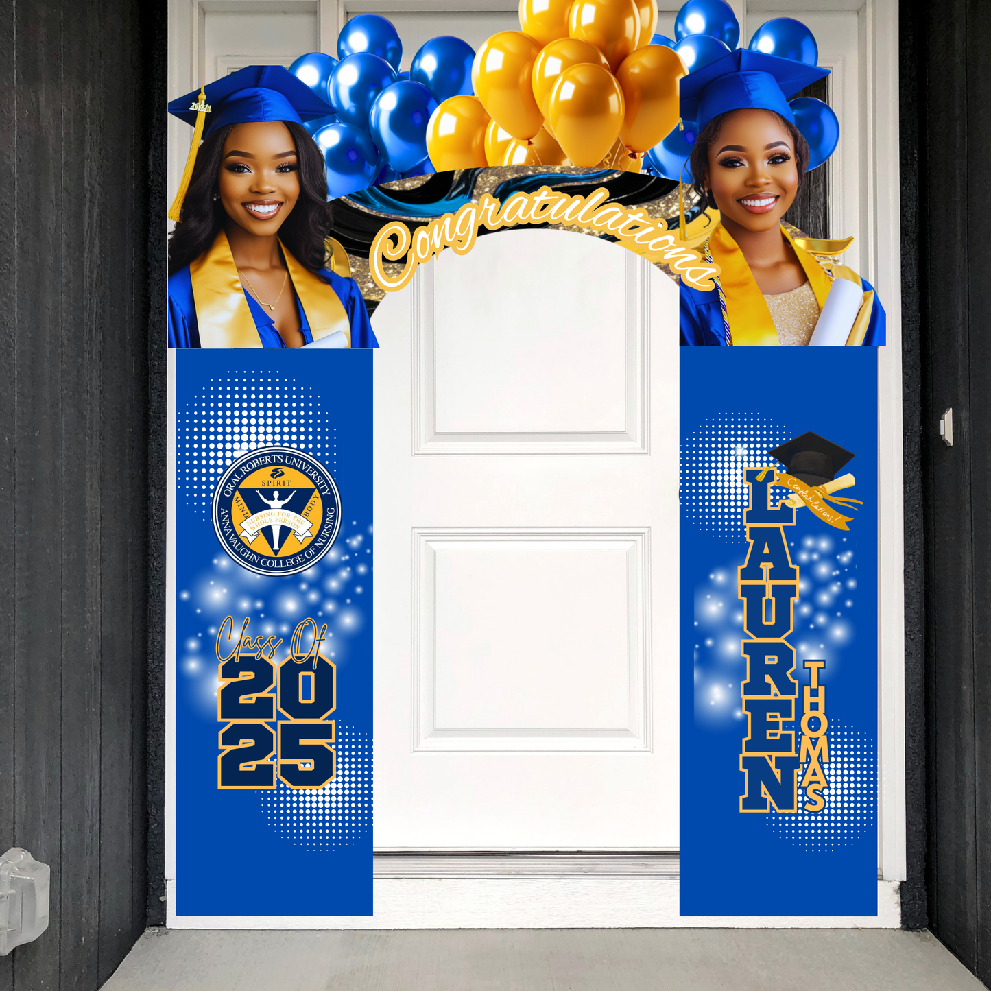 Graduation Entrance Arch Design Canva Template, Graduation Canva Arch, Editable Grad Arch Entryway,Grad Archway For Party Decoration BUNDLE