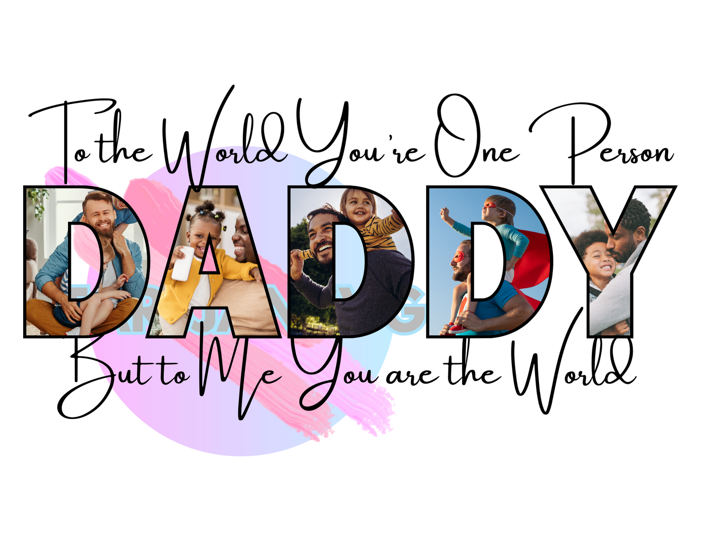 Father's Day Canva Template Frame Drag and Drop EDITABLE DAD, Editable DADDY four designs bundle