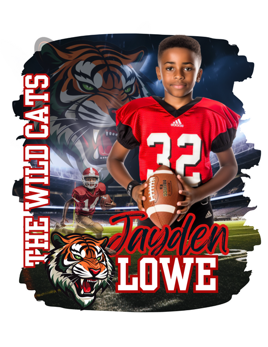 Editable Canva Football  Design,Change Text to Custom,Team
