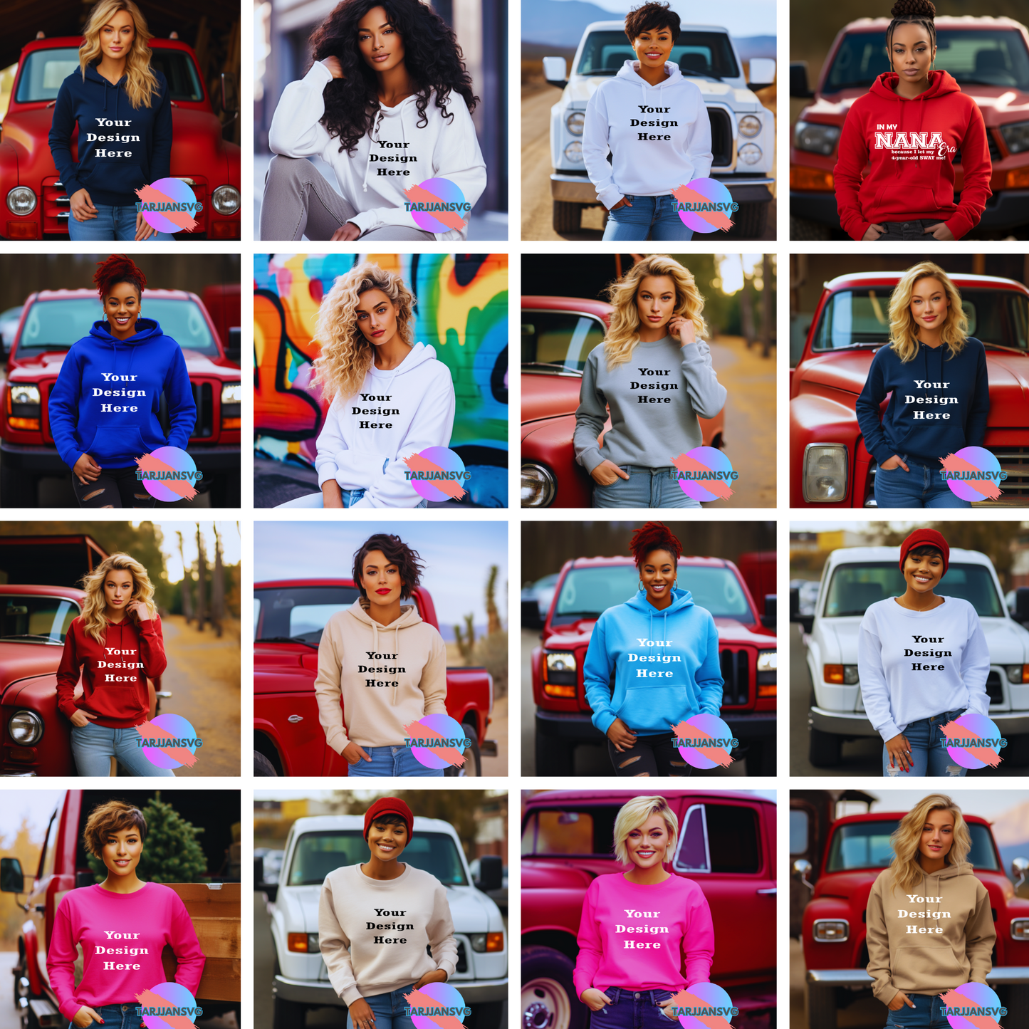 Female Sweat shirts and Hoodie Mockups