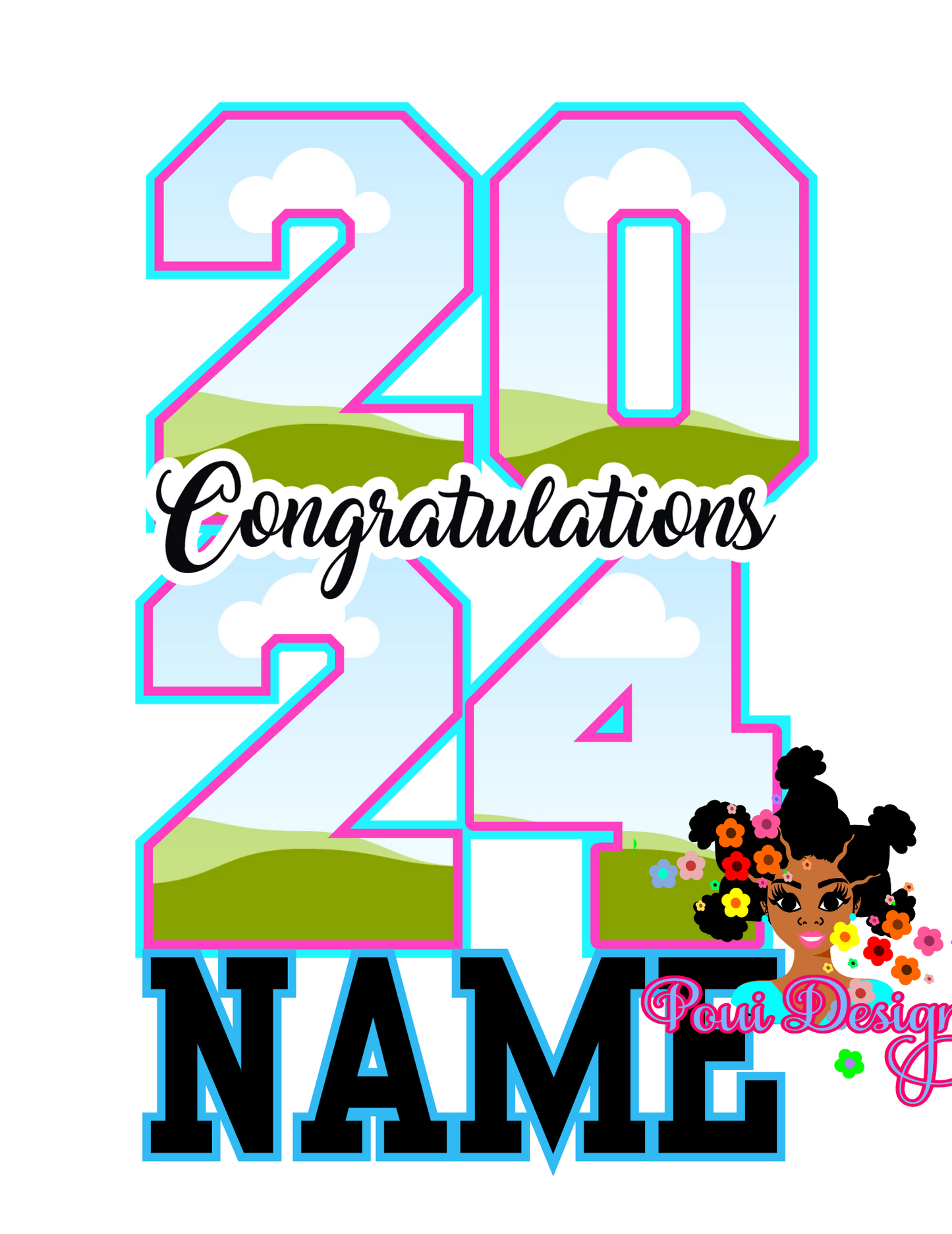 2024 Graduate Canva Frame Editable Template BUNDLE Drag and Drop