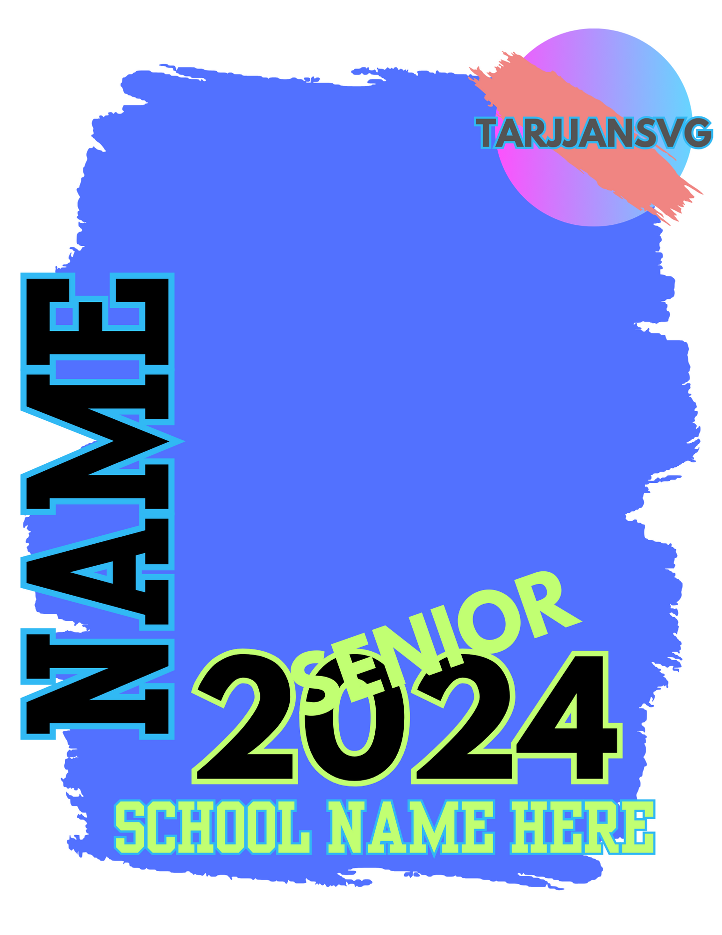 2024 Graduate Canva Frame Editable Template BUNDLE Drag and Drop