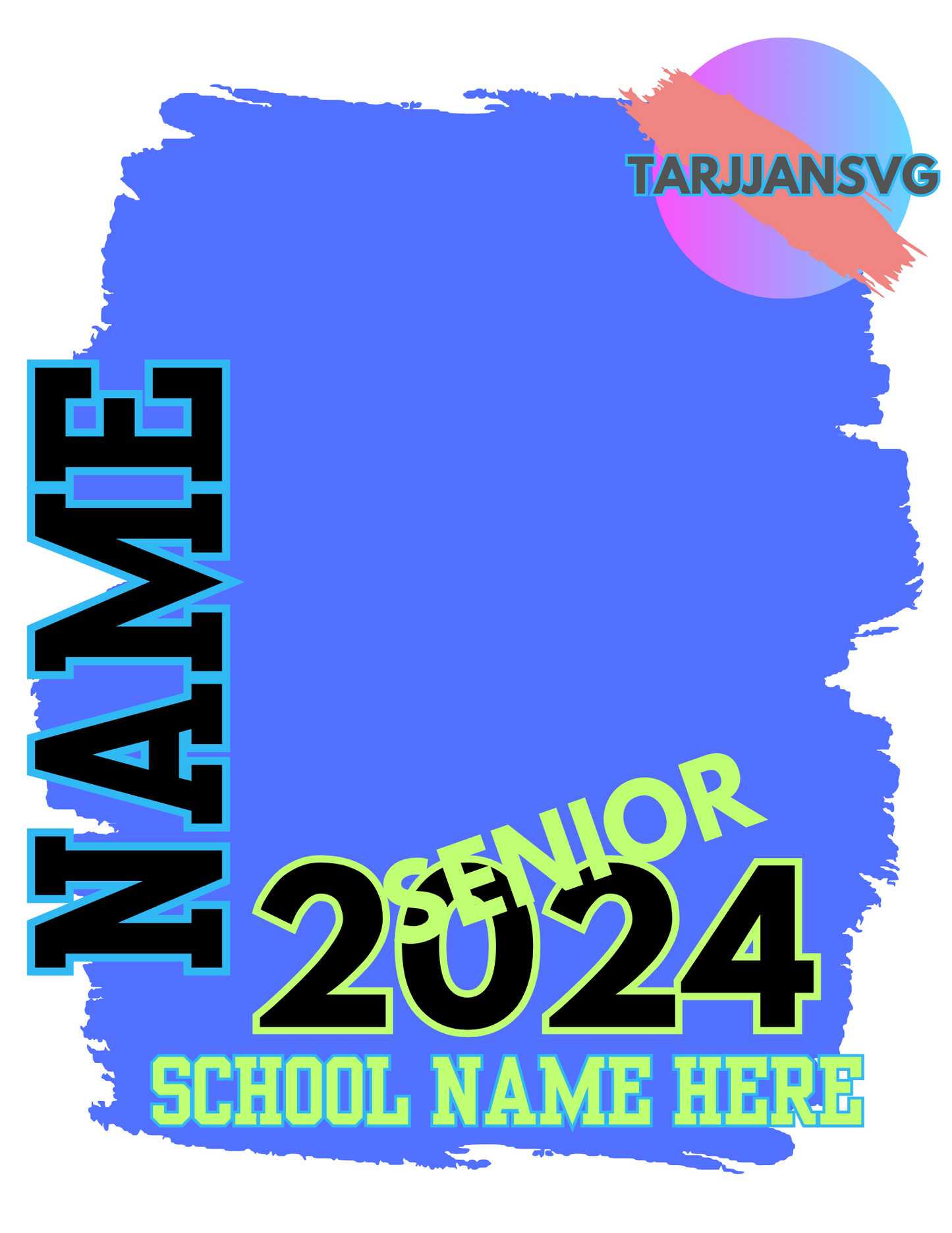 2024 Graduate Canva Frame Editable  Template BUNDLE  Drag and Drop