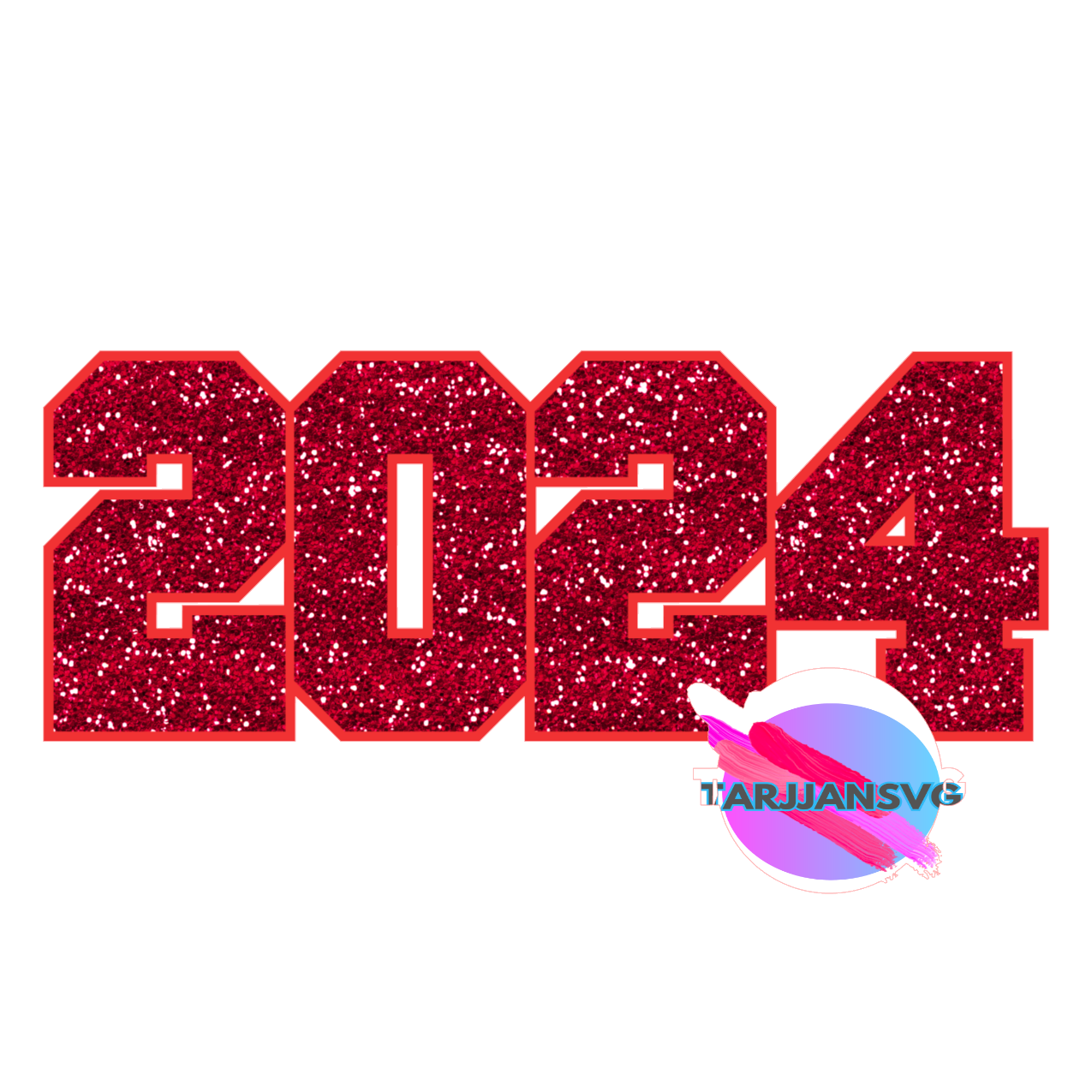 10 pieces of Glitter PNG images,2024, Grad, gold,blue,green,purple,red