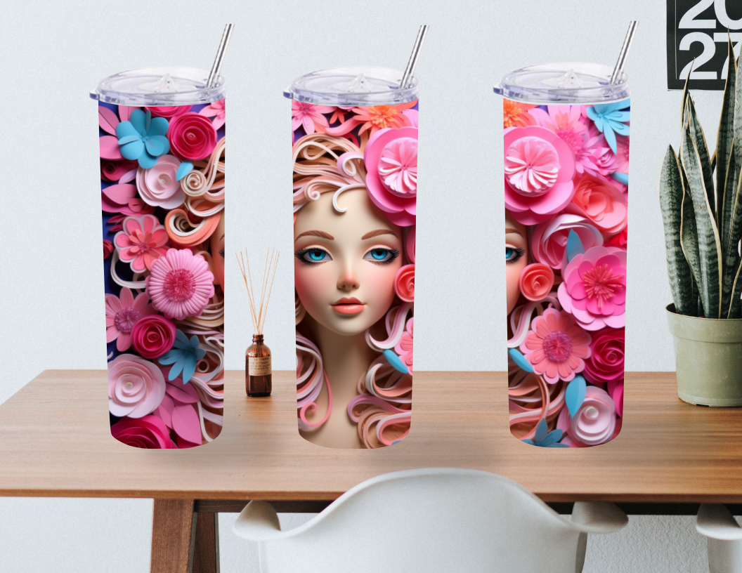 Black Barbie 20 oz tumbler design bundle