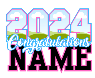 2024 Graduate Canva Frame Editable Template Drag and Drop