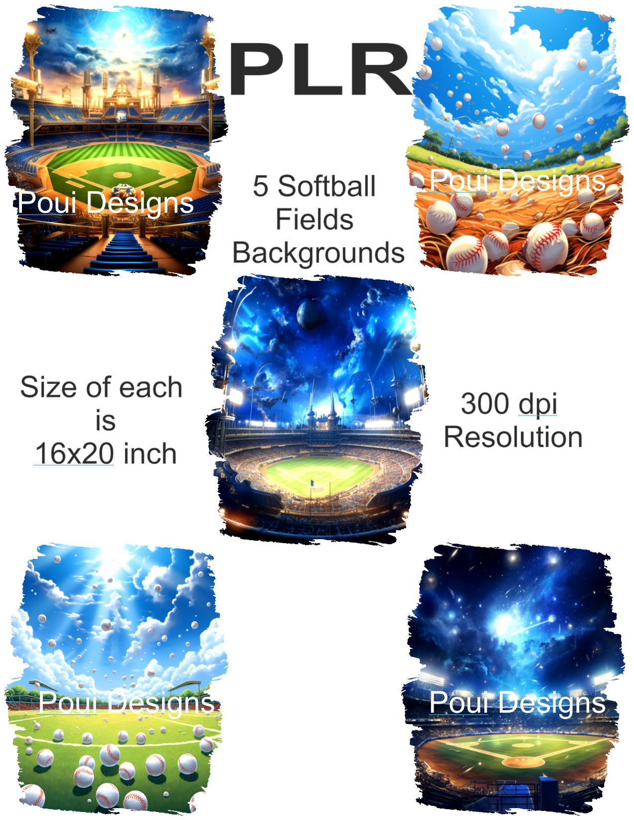 5 Softball and College Graduation Shirts Backgrounds PLR