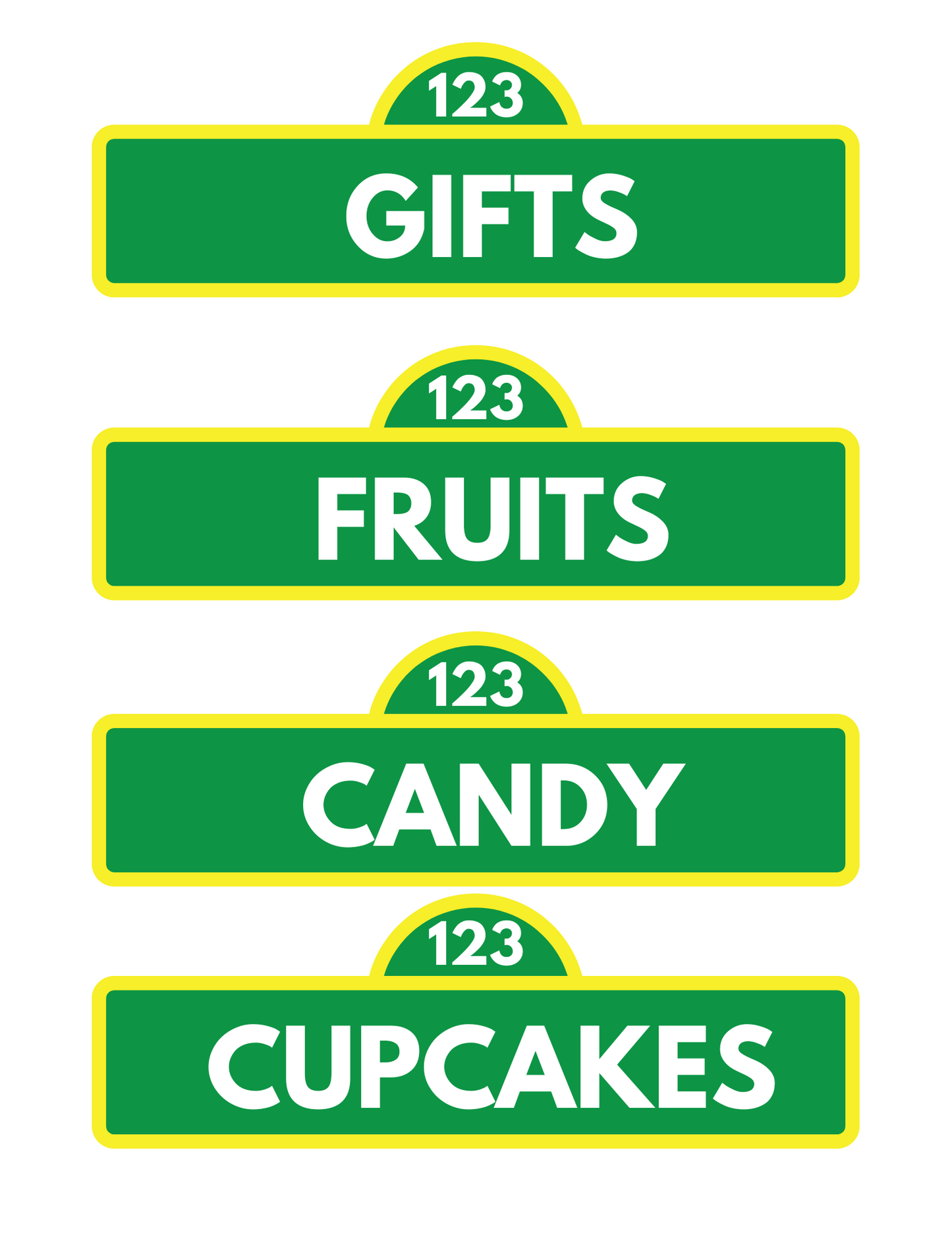 Customizable Street Name Canva Template, 123, Party Favor Template,Custom Street Name