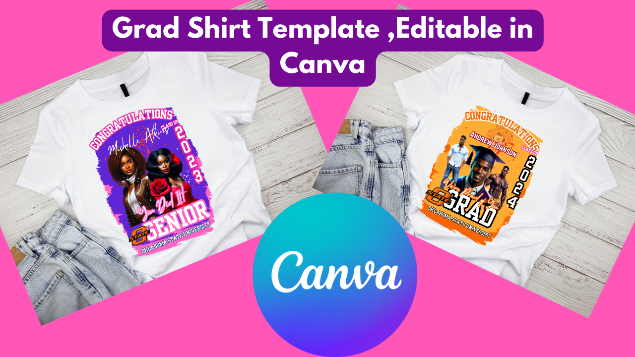 Editable Canva Grad Design,Change Text to Custom