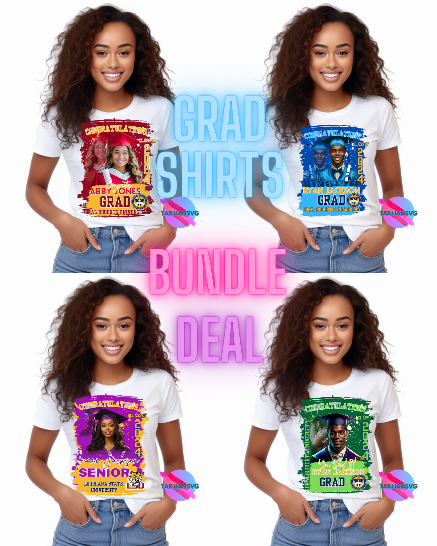 2024 Graduate Canva EDITABLE Shirts Template BUNDLE