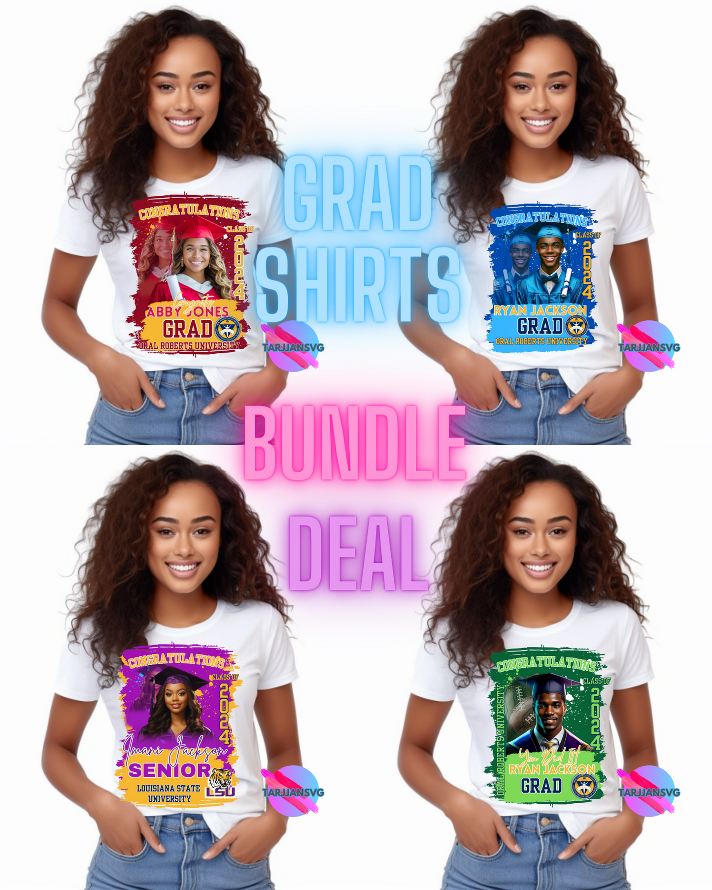 2024 Graduate Canva EDITABLE  Shirts Template BUNDLE