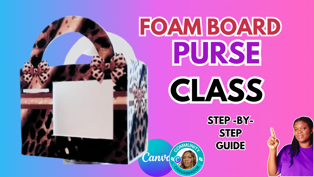 Foam Board Purse Template, Canva Frame and SVG files