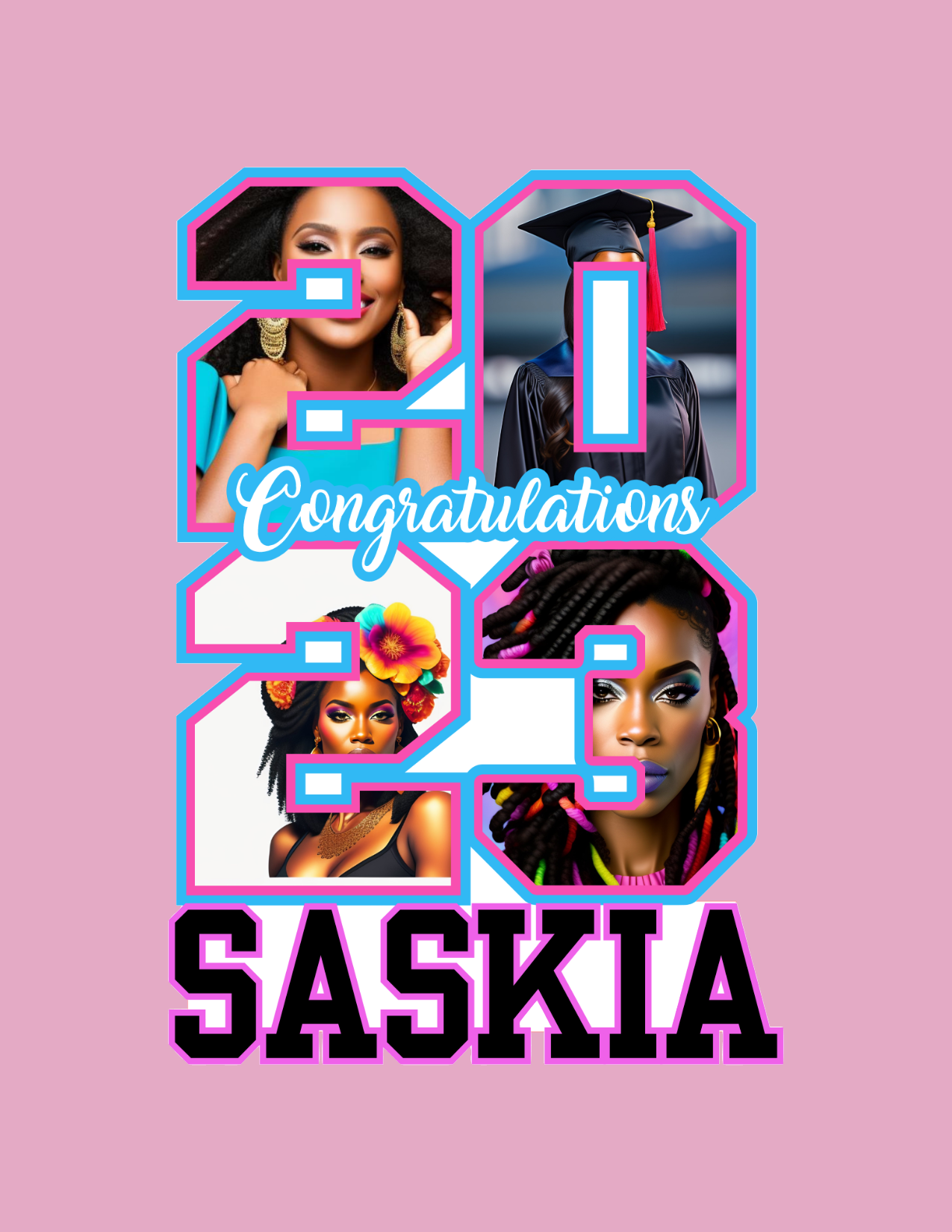 2023 Graduate Canva Frame Editable Template BUNDLE Drag and Drop