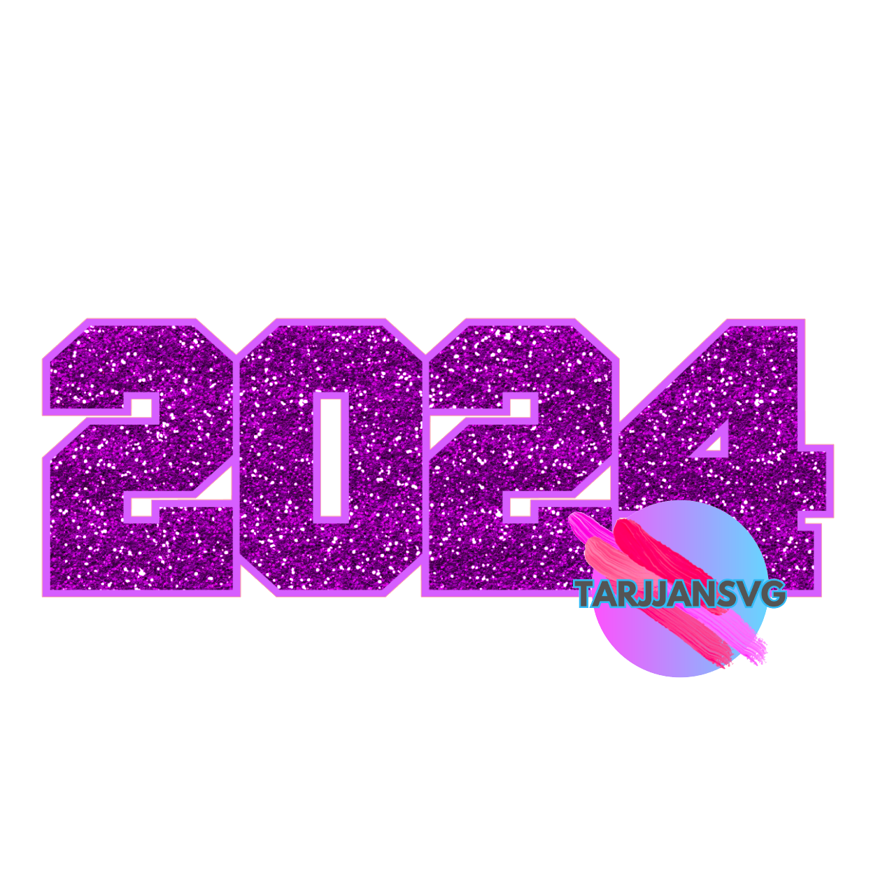 10 pieces of Glitter PNG images,2024, Grad, gold,blue,green,purple,red