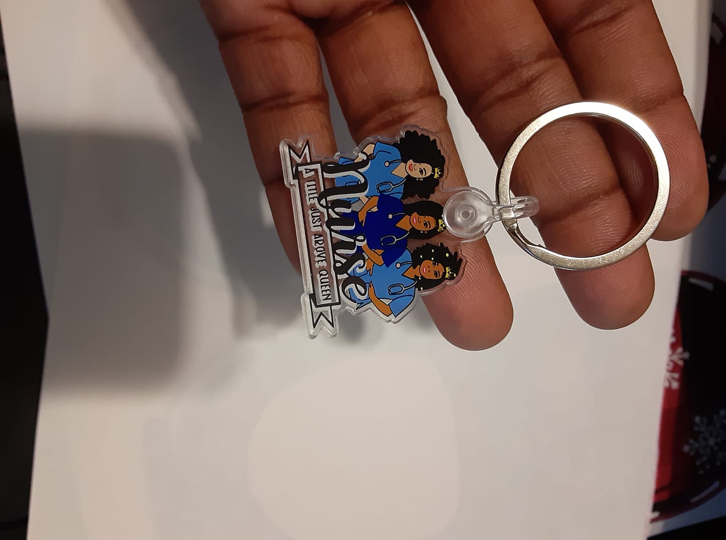 2 Afro Hair Nurse Enamel Pins Renee and Keychain (3 pcs)