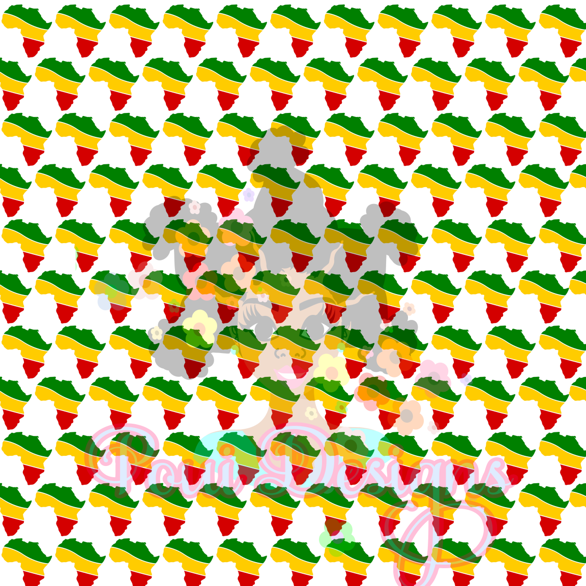 Black History Month Afro Digital Paper