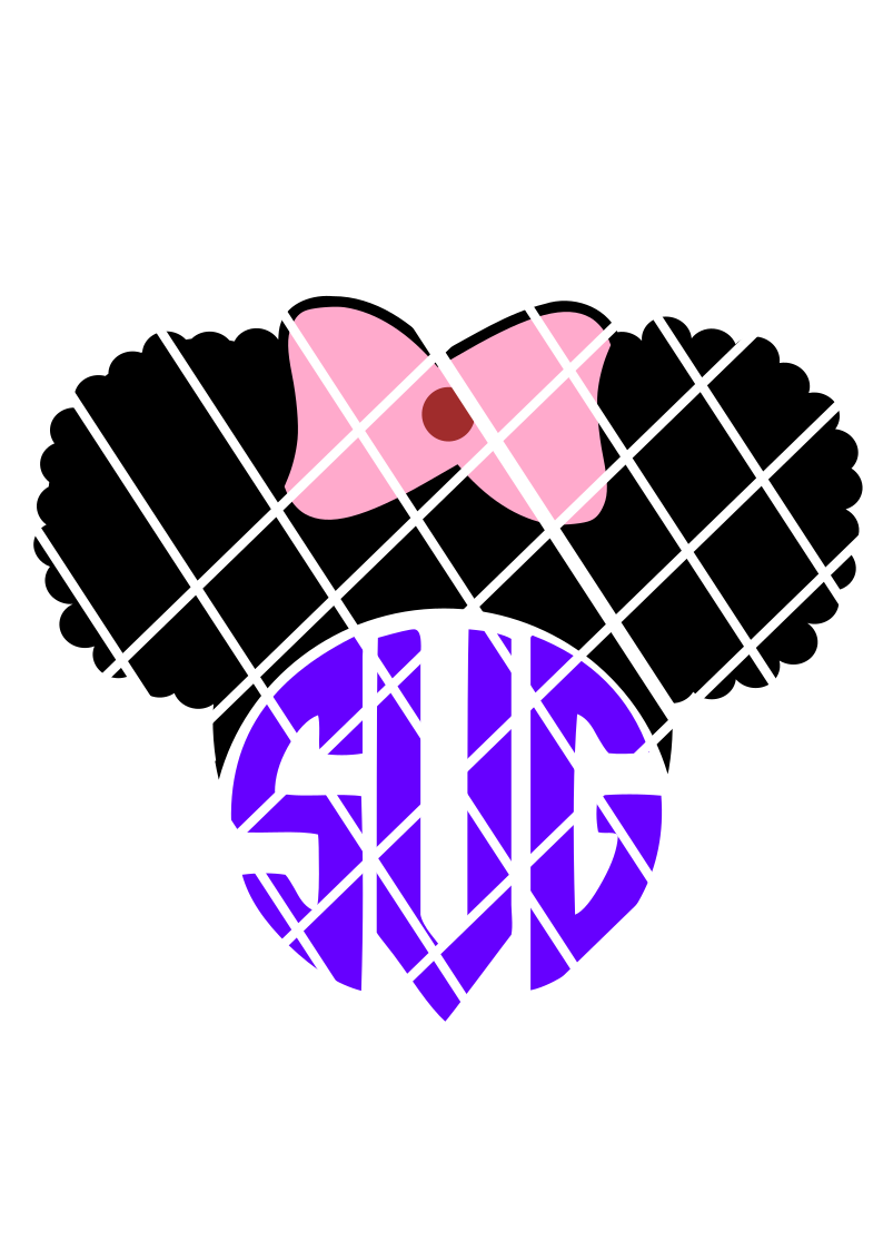 Afro Puffs Monogram svg