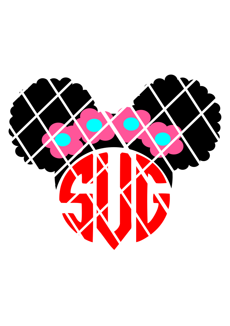 Afro Puffs Monogram svg