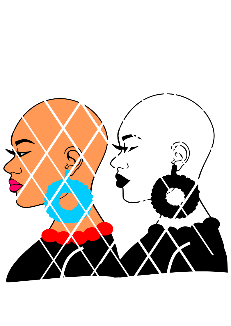 Bald Black Woman svg, PNG file,DXF file, Afro svg,Ayesa