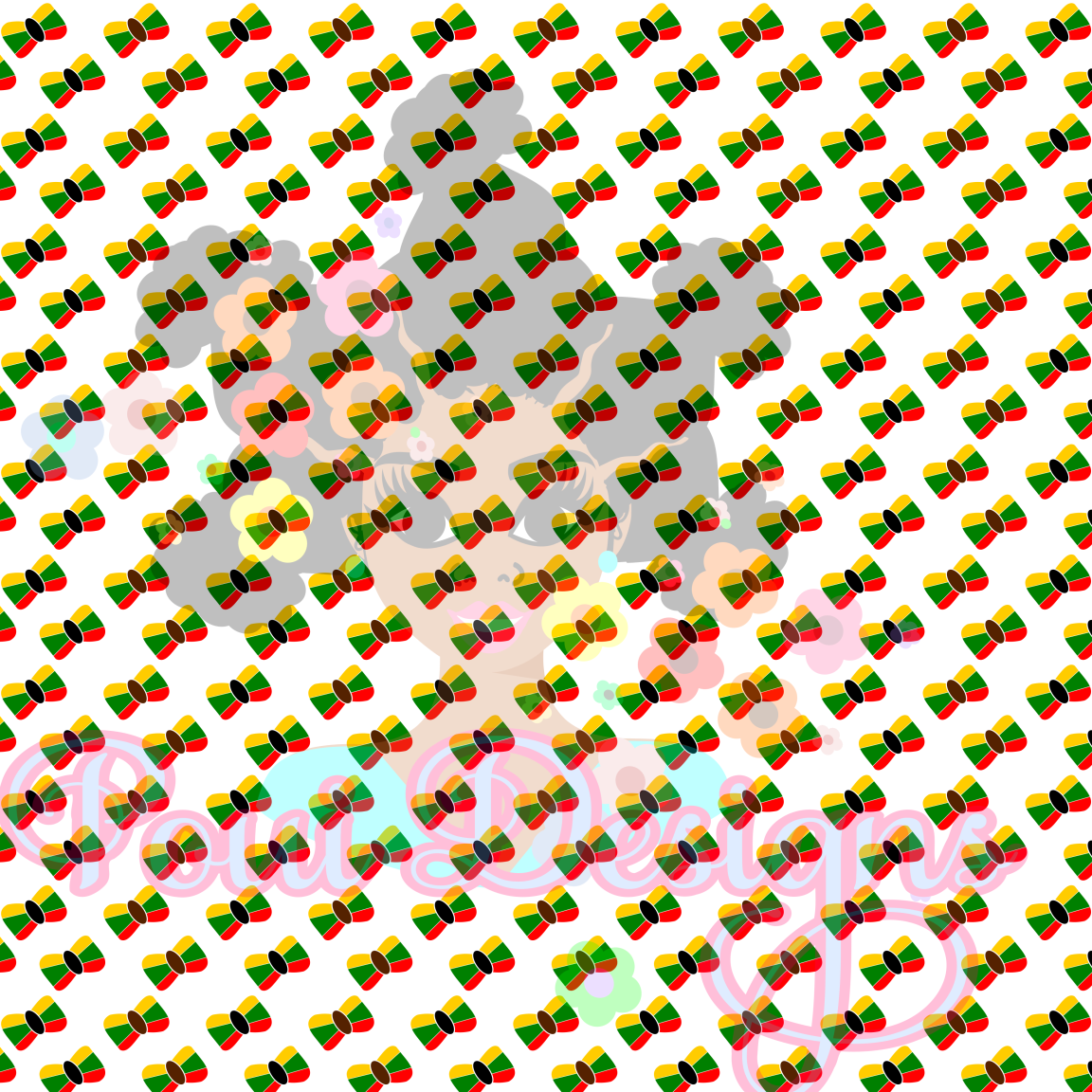 Black History Month Afro Digital Paper