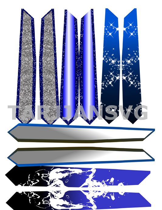 Varieties of Blue Graduation Stoles Designs 5 pieces