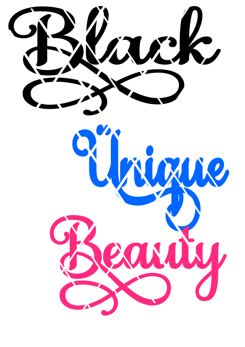 Afro Puffs Silhouettes Bundle SVG,DXF,PNG files