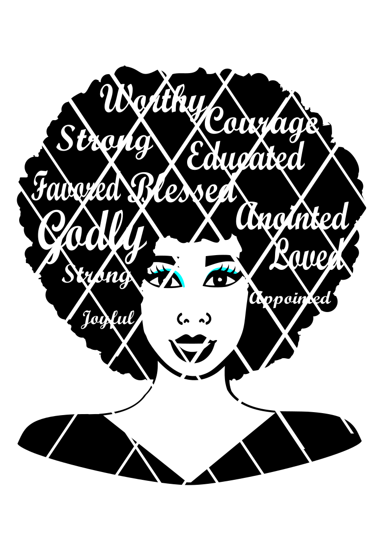 Carol Afro Girls,Afro hair svg, Words in Hair