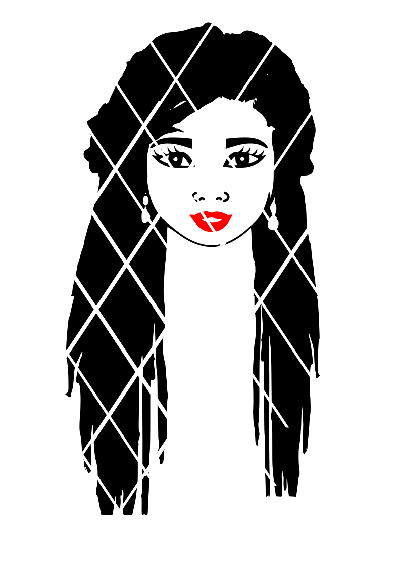 Dreadlocks Girls svg, Afro Hair svg, Rasta lady,Locks svg, Silhouette Cameo,Cricut cut file,