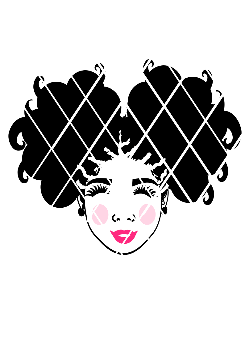 Elsa with closed eyes svg, Afro Puffs SVG,Afro girl puffs,Afro Hair ,Elsa svg file