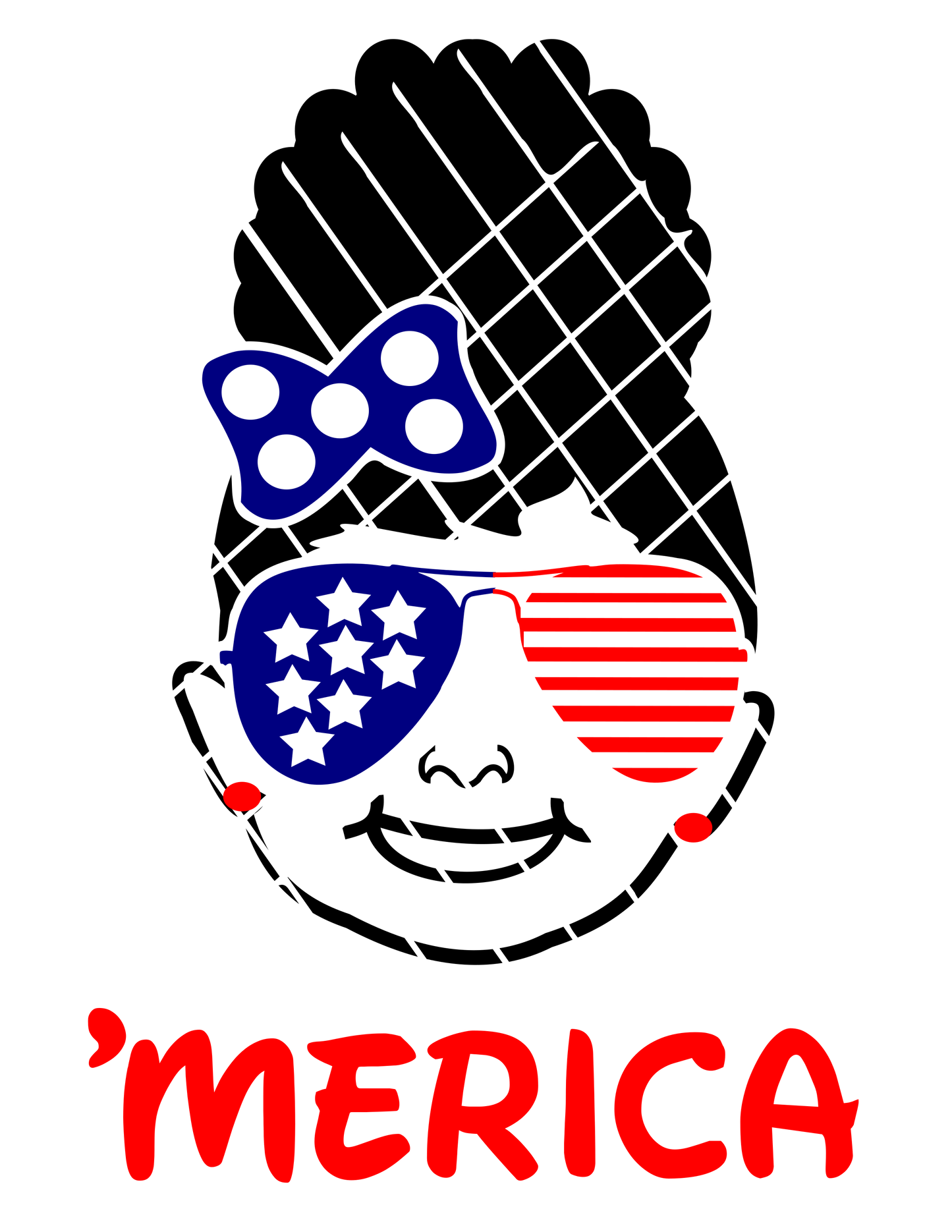 Merica svg, Elsie, july 4th,afro