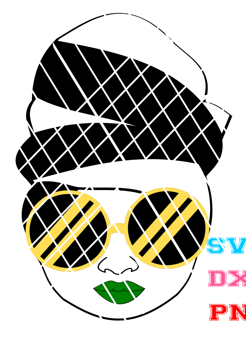Dana headwrap afro girl svg