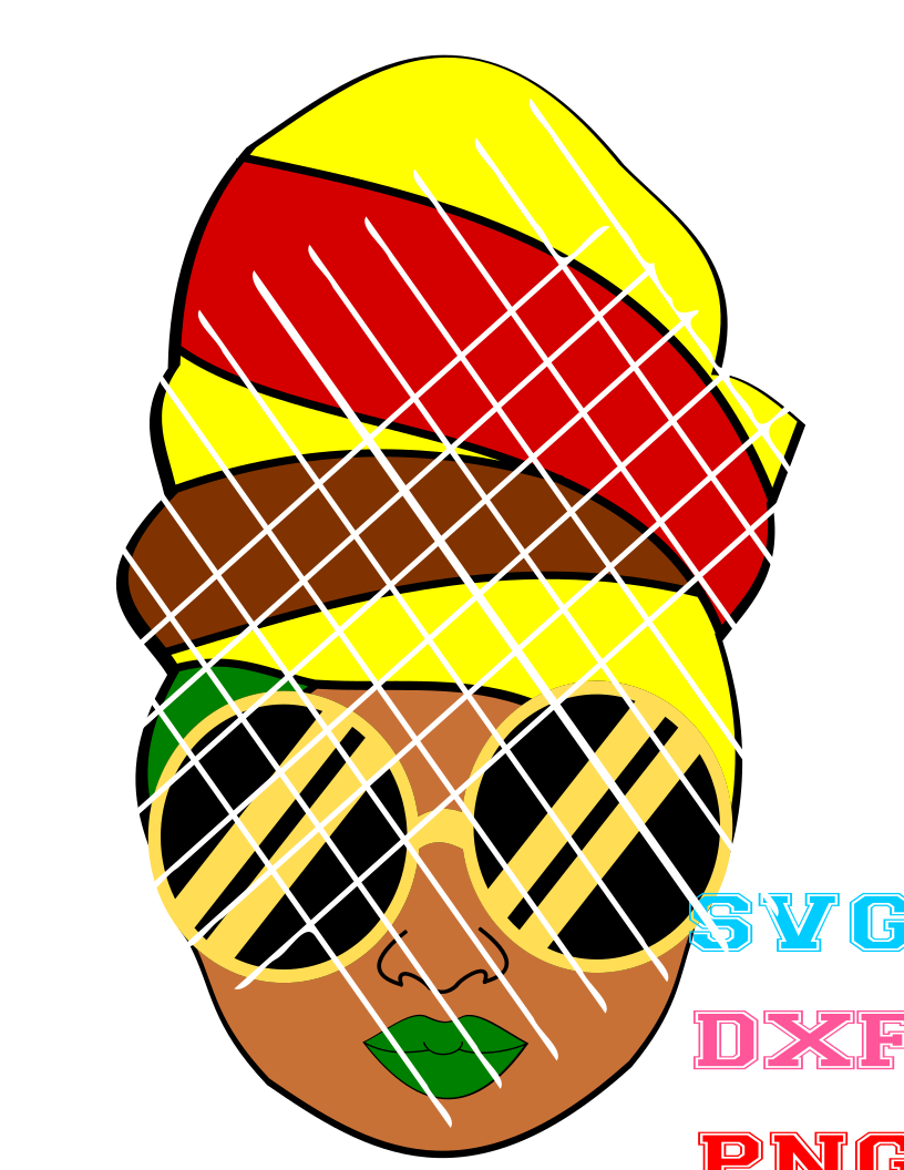Dana headwrap afro girl svg