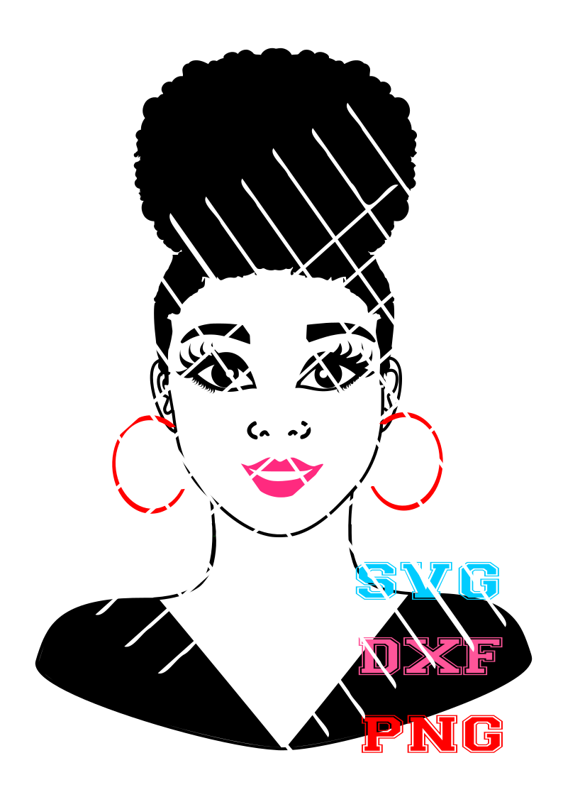 Emma afro girl svg