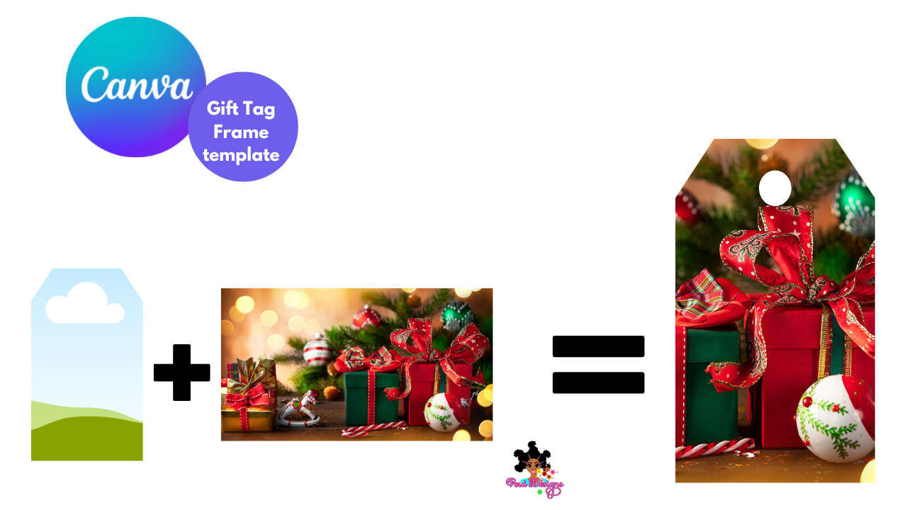 Gift Tag ~Canva Frame Template Drag and Drop