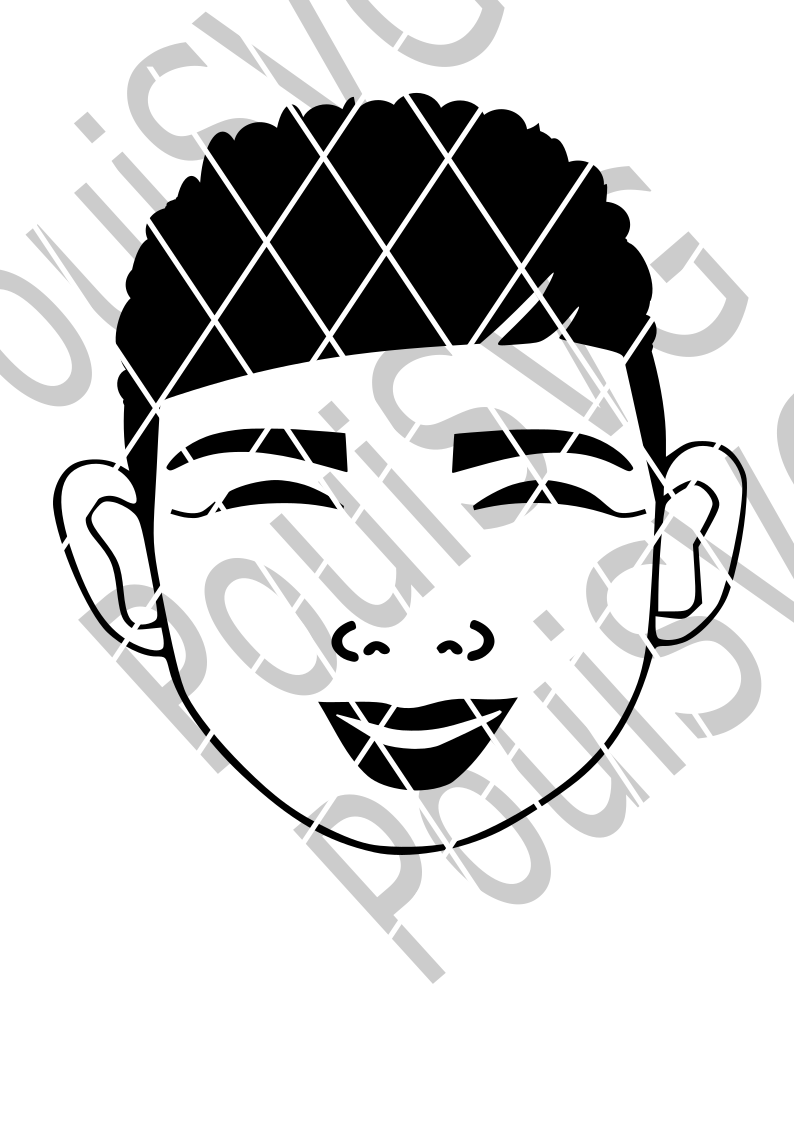 Afro Boy svg,Reindeer SVG, Afro kid svg,Christmas svg,Isaiah SVG