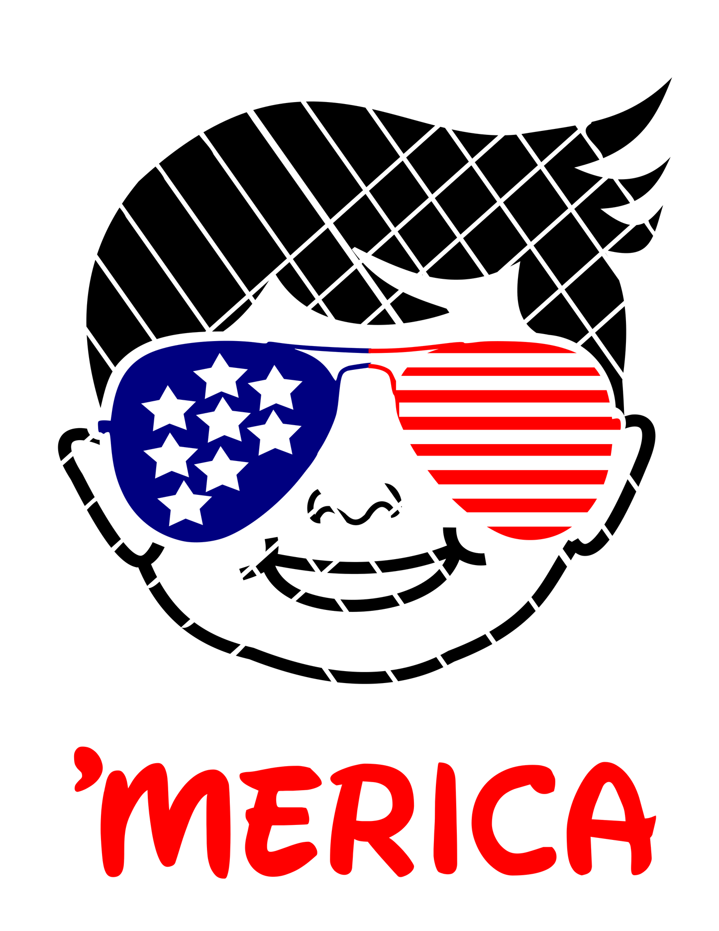 Merica svg, july 4th,Caucasian boy