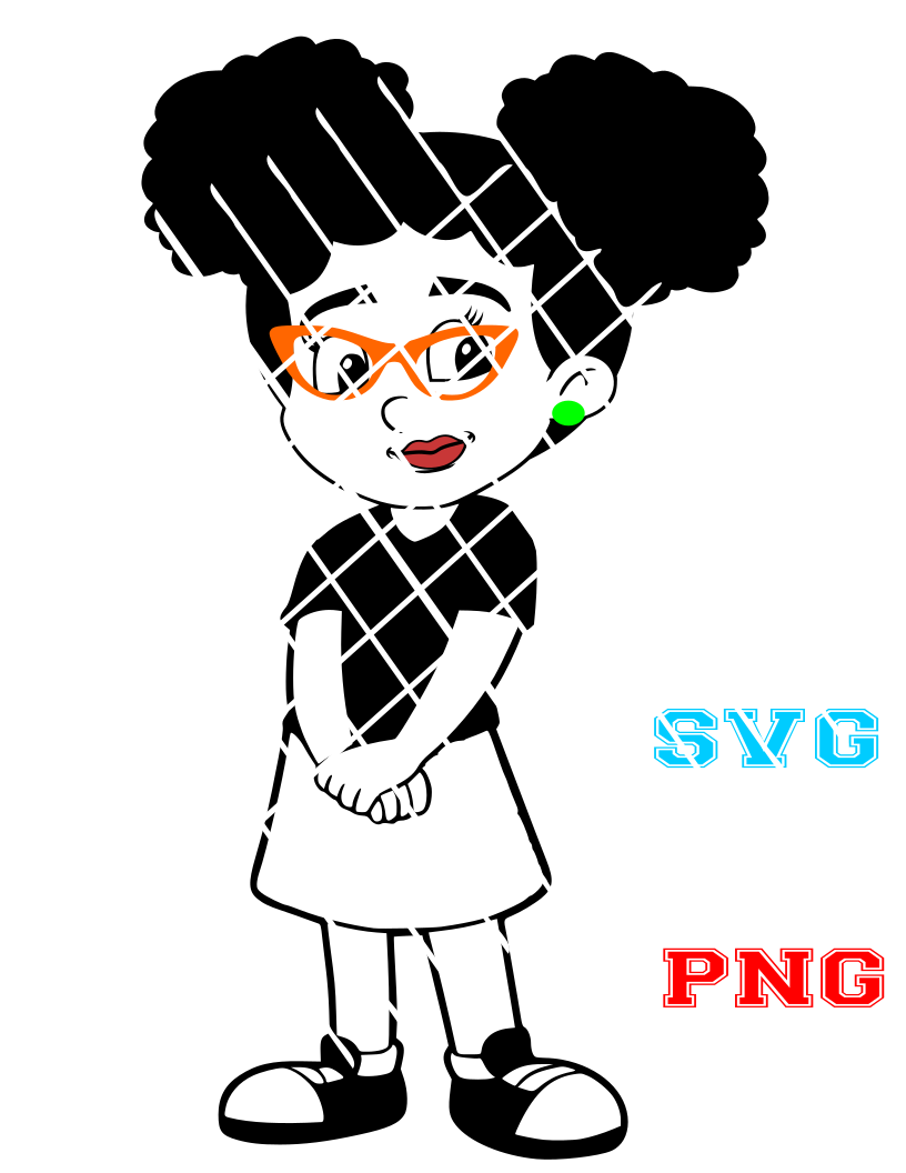 Shy Afro Girl svg, Layla