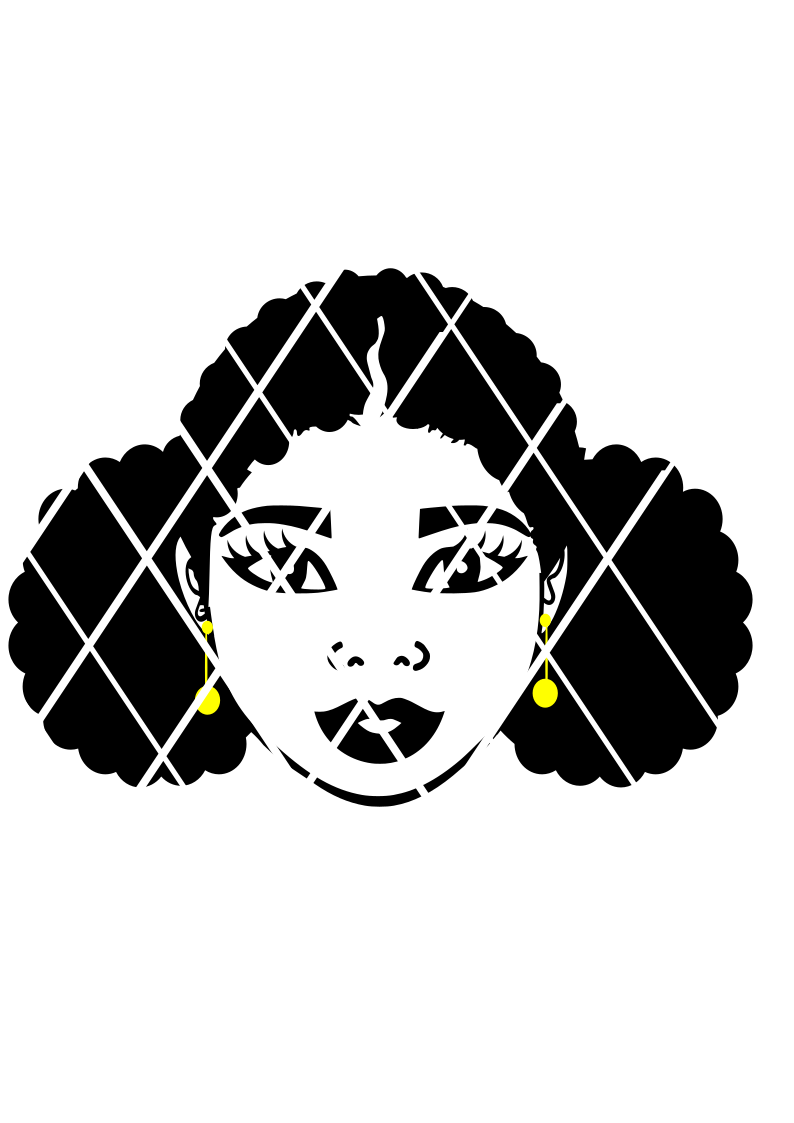 Linda Svg, Pony puff svg,Afro girl puffs