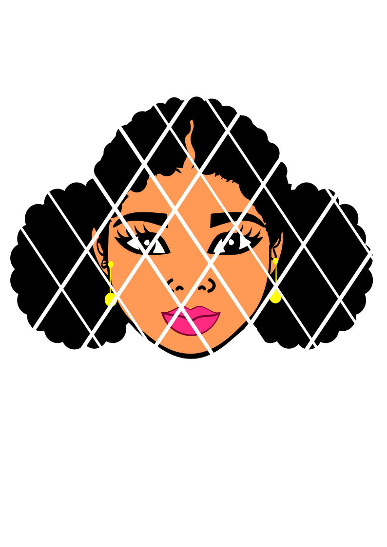 Linda Svg, Pony puff svg,Afro girl puffs