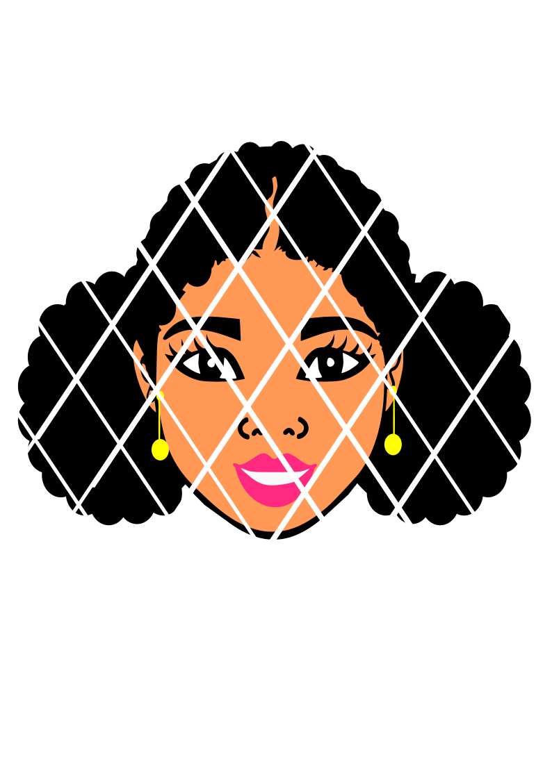 Linda Svg, Pony puff svg,Afro girl puffs