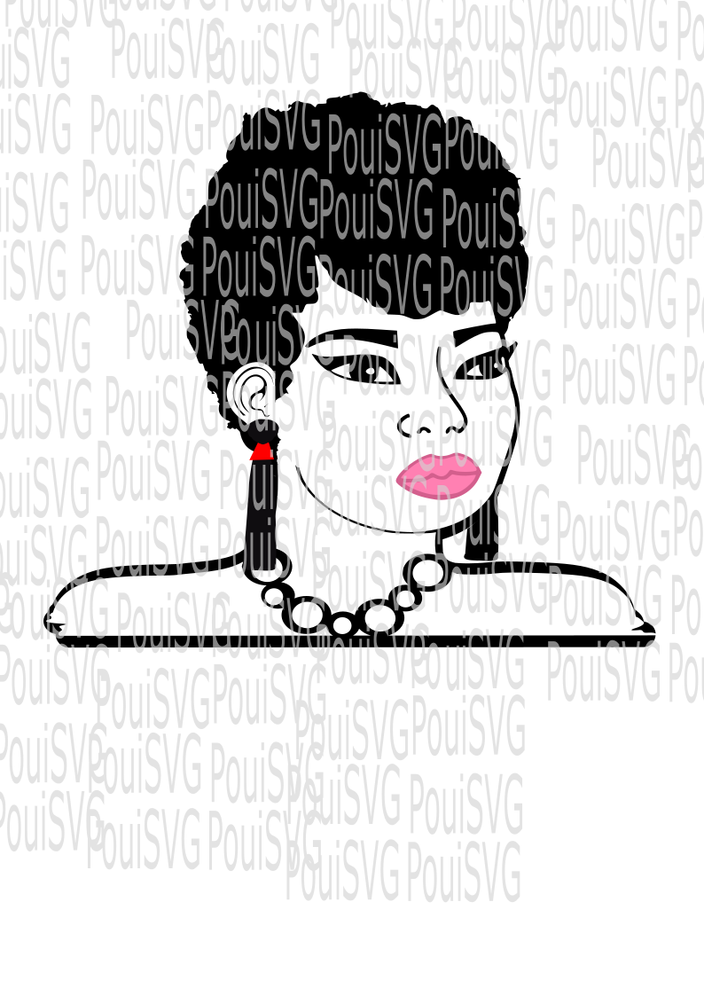 Afro SVG, Afro Hair SVG, African American women,Black hair, Afro Hair, Sistah Svg,
