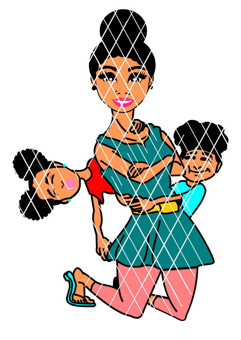 Mommy and Us svg ,PNG ,DXF cut files