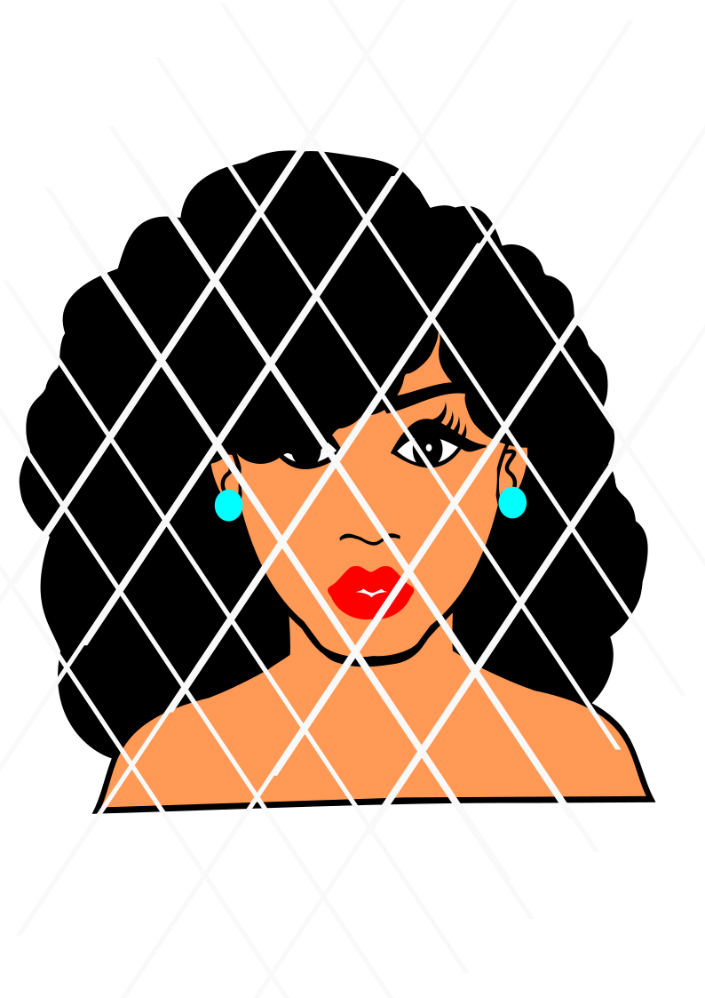 Netty SVG, Woman svg, afro svg
